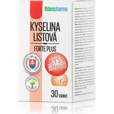 EDENPharma Kyselina Listová Forte Plus 30 tablet – Hledejceny.cz