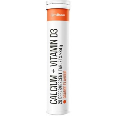 GymBeam Effervescent Calcium + Vitamin D3 pomeranč 20 tablet – Hledejceny.cz