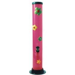 Zooom Bong Straight Daisy Pink 35 cm