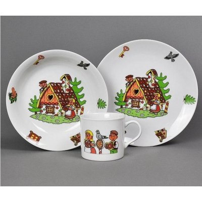 CZ Dětská jídelní sada porcelán PERNÍKOVÁ CHALOUPKA 3 ks – Sleviste.cz