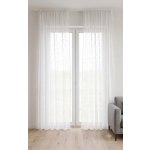 Takoy Hotová záclona 140x250 s potiskem větviček White nature-HT-01166 | 140 x 250 cm – Hledejceny.cz