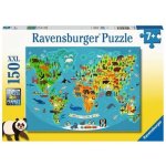 Ravensburger 132874 Zvířecí světová mapa 150 XXL dílků – Zboží Mobilmania