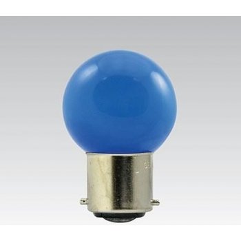 nbb žárovka LED G45 1W 018 Colourmax B22 modrá IP45