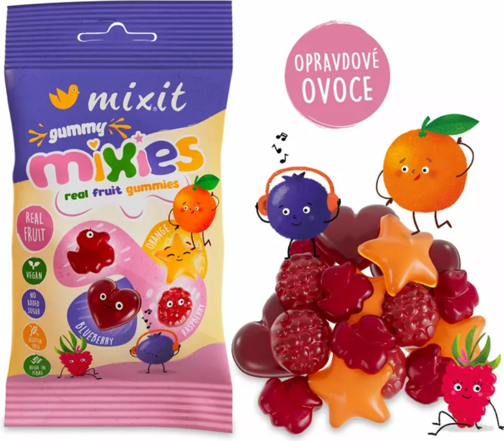 MIXIT Ovocné Mixies přírodní želé bonbony 35 g od 28 Kč - Heureka.cz