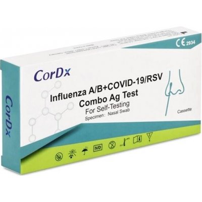 CorDx 4v1 kombinovaný test Covid-19/Chřipka A+B/ RS virus 1 ks – Zboží Dáma