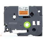 Kompatibilní páska s Brother TZ-B51/TZe-B51, signální 24mm x 8, černý tisk/oranž. podklad – Sleviste.cz