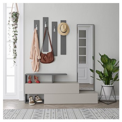 Housland Předsíňová stěna Ramda mochaantracit – Zbozi.Blesk.cz