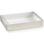 Scotton KRABICE NA CUKROVÍ S PRŮHLEDNÝM VÍČKEM bílá kůže 22,5x17,5x4cm – Zbozi.Blesk.cz