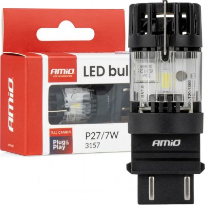 LED žárovka LumiTec 3157 P27/7W 12V FULL CANBUS bílá 1ks AMiO-04691 – Hledejceny.cz