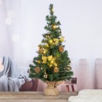 Haushalt international Umělý vánoční strom s LED osvětlením a zlatými ozdobami 75 cm – Hledejceny.cz