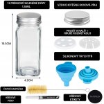 Deco Haus Sada kořenek s bambusovým šroubovacím uzávěrem 120 ml 10,5 x 4,3 cm 12 ks – Zboží Dáma