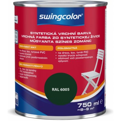 Swingcolor email polomatný 0,75 l mechově zelený – Hledejceny.cz
