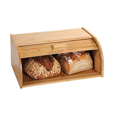 KESPER Dřevěný chlebník s rolovacím víkem, 40x17x27 cm – Hledejceny.cz