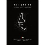 Jen tak z lásky Plakát Závodní okruhy Rozměr plakátu: 40 x 50 cm, Závodní okruh: Yas marina, Barevná varianta: Černá – Zboží Dáma