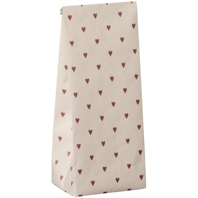 Ib Laursen Papírový sáček Red Hearts 22,5 cm – set 5 ks, červená barva, papír – Zboží Dáma