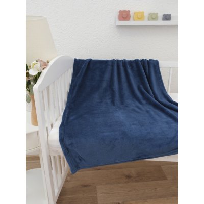 MKLuzkoviny.cz Dětská deka do postýlky mikroplyš Exclusive Laura námořnická modrá – Hledejceny.cz