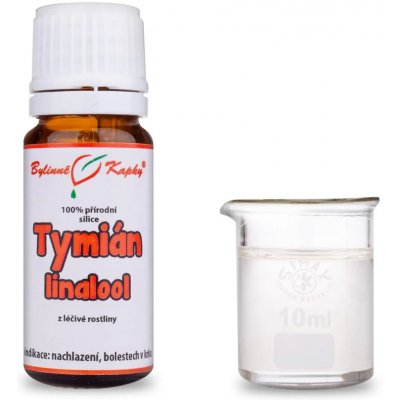 Bylinné kapky Tymián linalool 100% přírodní silice esenciální olej 10 ml – Hledejceny.cz