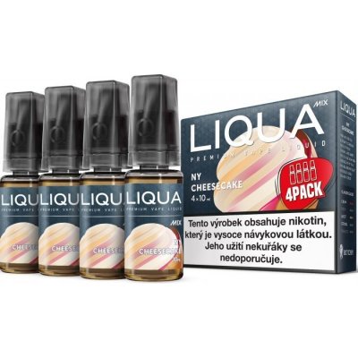 Ritchy Liqua MIX 4Pack NY Cheesecake 10 ml 3 mg – Zboží Mobilmania