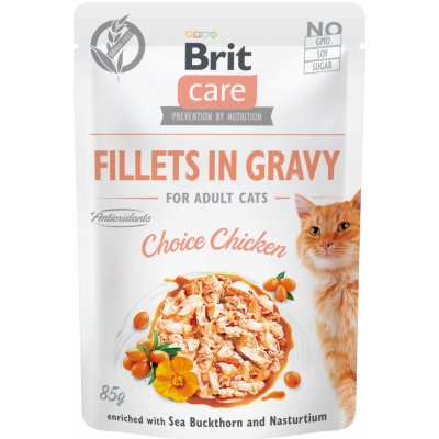 Brit Care Cat WET Fillets in Gravy Choice Chicken 85 g – Zboží Mobilmania