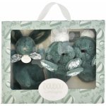 Doudou et Compagnie dárková sada pro miminko Slipper Gift Set Sage Green Lapin bačkůrky a zajíček na mazlení zelená 15 cm – Zbozi.Blesk.cz