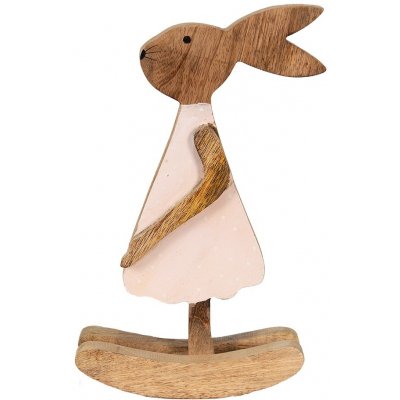 Dřevěná dekorace králíčí dívka v šatičkách 17*7*30 cm – Hledejceny.cz
