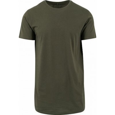 Extra dlouhé bavlněné triko Build Your Brand zelená olivová BY028