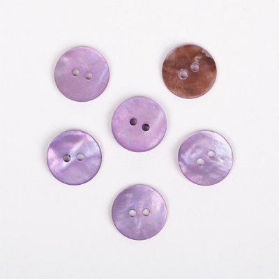 Kulatý knoflík Drops Ø 15 mm perleťový fialový