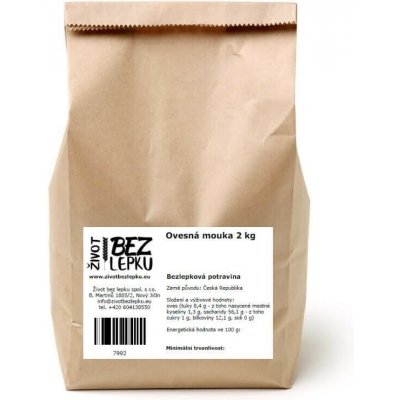 Život bez lepku Ovesná mouka hladká 2 kg – Zboží Dáma
