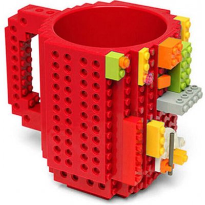 Mivemi Stavební hrnek bloky Varianta červená 350 ml – Zboží Mobilmania