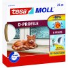 Tesamoll Gumové těsnění na okna a dveře D profil, extra široké 3-7 mm bílá, 25 m x 9 x 7 mm