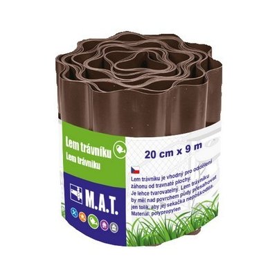 BRADAS Plastový obrubník OBFB0920 20 cm x 9 m hnědý – Hledejceny.cz