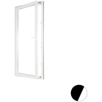 Aluplast jednokřídlové balkonové dveře Palisander/bílá Levé Dvojsklo 80 x 200 cm – Hledejceny.cz