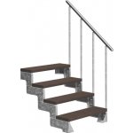 DOLLE GARDENTOP - TRIMAX® (hnědá) Jednostranné zábradlí, 80 cm, 72 - 88 4 nášlapy – HobbyKompas.cz