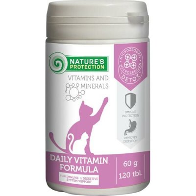 Nature's Protection Daily Vitamin pro kočky 60 g 120 tbl – Hledejceny.cz