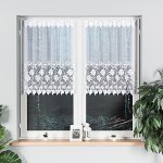 Dekorační metrážová vitrážová záclona SIMONKA bílá výška 90 cm různé rozměry MyBestHome Rozměr: 190 cm – Zboží Dáma