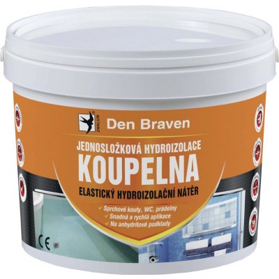 Den Braven Jednosložková disperzní hydroizolace Koupelna Barva: černá, v balení: 13 kg – Hledejceny.cz