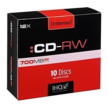 Intenso CD-RW 700MB 12x, slimbox, 10ks (2801622)
