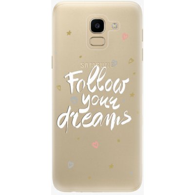Pouzdro iSaprio - Follow Your Dreams Samsung Galaxy J6 bílé