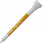 Pride Professional Tee System dřevěná týčka 69 mm, 100 ks, bílá/žlutá – Sleviste.cz