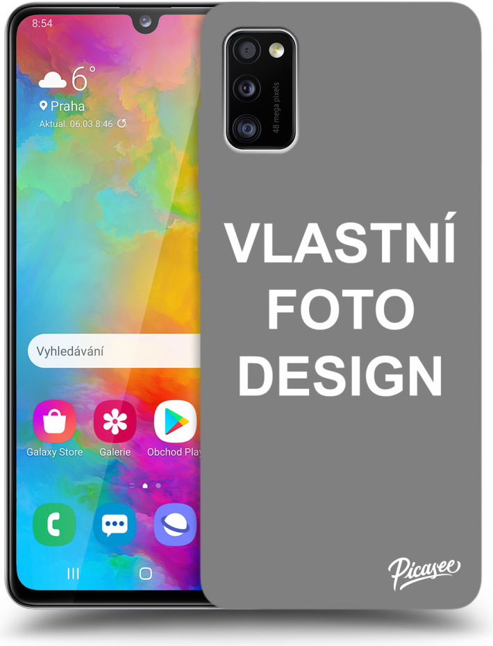 Pouzdro Picasee silikonové Samsung Galaxy A41 A415F - Vlastní design/motiv černé