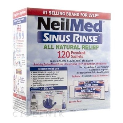 NeilMed Sinus Rinse Natural sáčky mořská sůl na hygienu nosu 120 ks – Zbozi.Blesk.cz