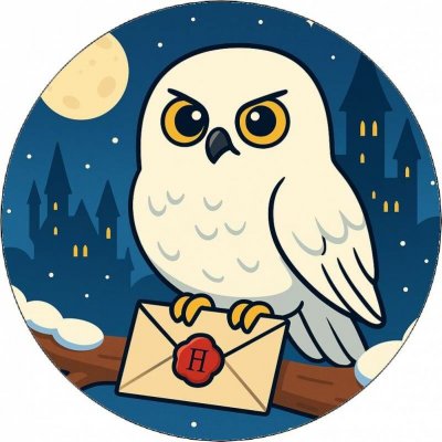 Jedlý papír Sova Hedvika v zimě Harry Potter kreslená 19,5cm - Pictu Hap – Hledejceny.cz