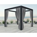 Mybesthome Venkovní zahradní závěs s poutky PORTO 155x190 cm šedá – Hledejceny.cz