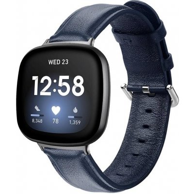 BStrap Leather Lux pro Fitbit Versa 3, navy blue STR00282 – Hledejceny.cz