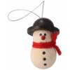 ČistéDřevo Dřevěná vánoční figurka sněhulák
