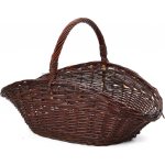 HS Flamingo HSF15-074 Koš na dřevo proutěný oválný tmavý – Hledejceny.cz