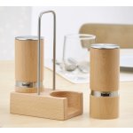 KELA Dochucovací sada na pepř a sůl 3 ks Kauri Buk 13 cm – Hledejceny.cz