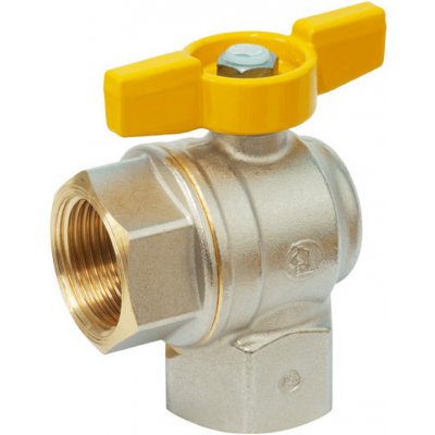 Giacomini Kohout kulový na plyn R783GB rohový s motýlem FF R783GBX003 – Zboží Mobilmania