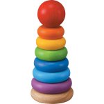 Plan Toys Barevné skládací kroužky – Zboží Mobilmania