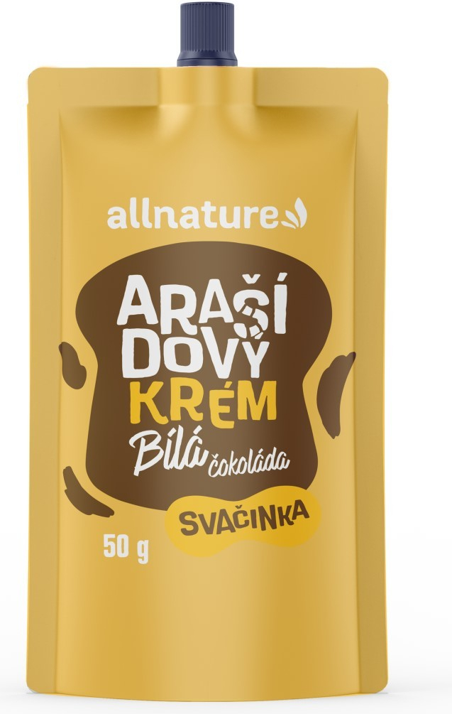 Allnature Arašídový krém s bílou čokoládou 50 g od 25 Kč - Heureka.cz